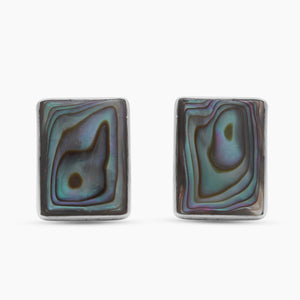 925 Sterling Silver Abalone Shell Cufflinks