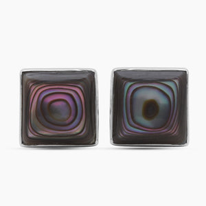 Abalone Shell Silver Cufflinks