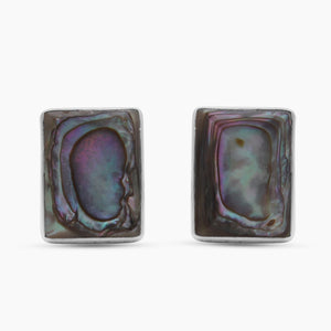 925 Sterling Silver Abalone Shell Cufflinks