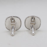 925 Sterling Silver Larimar Gemstone Cufflinks