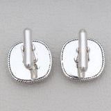 925 Sterling Silver Larimar Gemstone Cufflinks