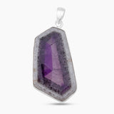 925 Silver Amethyst Crystal Quartz Pendants