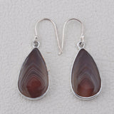 Botswana Agate Silver Earrings