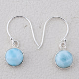 Larimar Silver Earrings