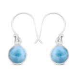 Larimar Silver Earrings