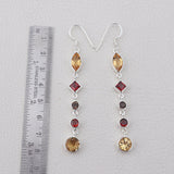 Ruby Silver Earrings