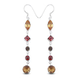 Ruby Silver Earrings