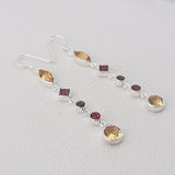 Ruby Silver Earrings