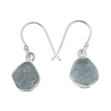 Aquamarine Silver Earrings