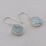 Aquamarine Silver Earrings