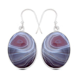 Botswana Agate Silver Earrings