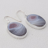 Botswana Agate Silver Earrings