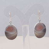 Botswana Agate Silver Earrings