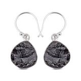 Shungite Silver Earrings