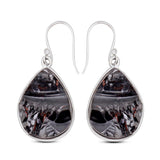 Shungite Silver Earrings