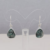 Green Kyanite Silver Earrings