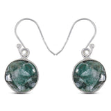 Green Kyanite Silver Earrings