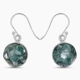 Green Kyanite Silver Earrings