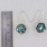 Green Kyanite Silver Earrings