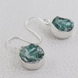 Green Kyanite Silver Earrings