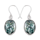 Green Kyanite Silver Earrings