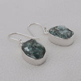 Green Kyanite Silver Earrings