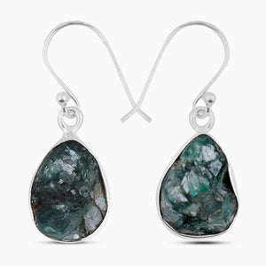 Green Kyanite Silver Earrings