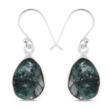 Green Kyanite Silver Earrings