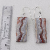 Crazy Lace Agate  Silver Earrings