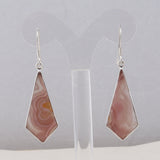 Crazy Lace Agate  Silver Earrings