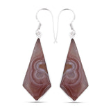 Crazy Lace Agate  Silver Earrings