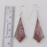 Crazy Lace Agate  Silver Earrings