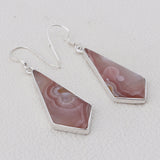 Crazy Lace Agate  Silver Earrings