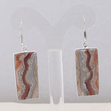 Crazy Lace Agate  Silver Earrings