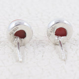 Natural Pink Opal Studs Silver Earrings