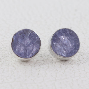 Tanzanite Silver Studs Earrings