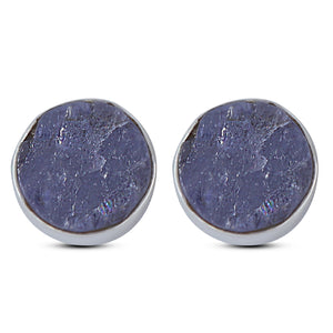 Tanzanite Silver Studs Earrings