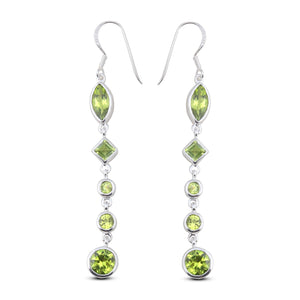 Peridot Silver Earrings