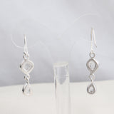 925 Silver Herkimer Diamond Earrings