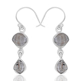 925 Silver Herkimer Diamond Earrings