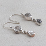 925 Silver Herkimer Diamond Earrings