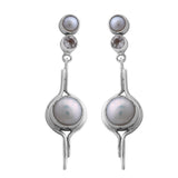 Natural Pearl Silver Earrings