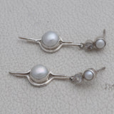 Natural Pearl Silver Earrings