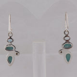 Natural Larimar Silver Earrings