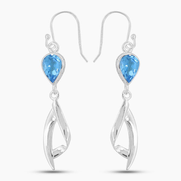 Garnet Silver Earrings