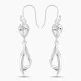 Garnet Silver Earrings
