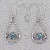 Blue Topaz Silver Earring