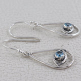 Blue Topaz Silver Earring