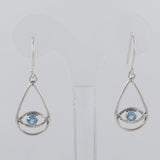 Blue Topaz Silver Earring