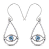 Blue Topaz Silver Earring